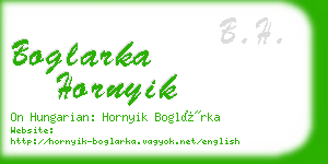 boglarka hornyik business card